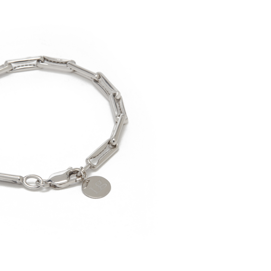 BR059 'SMALL INDENTED PAPERCLIP BRACELET'