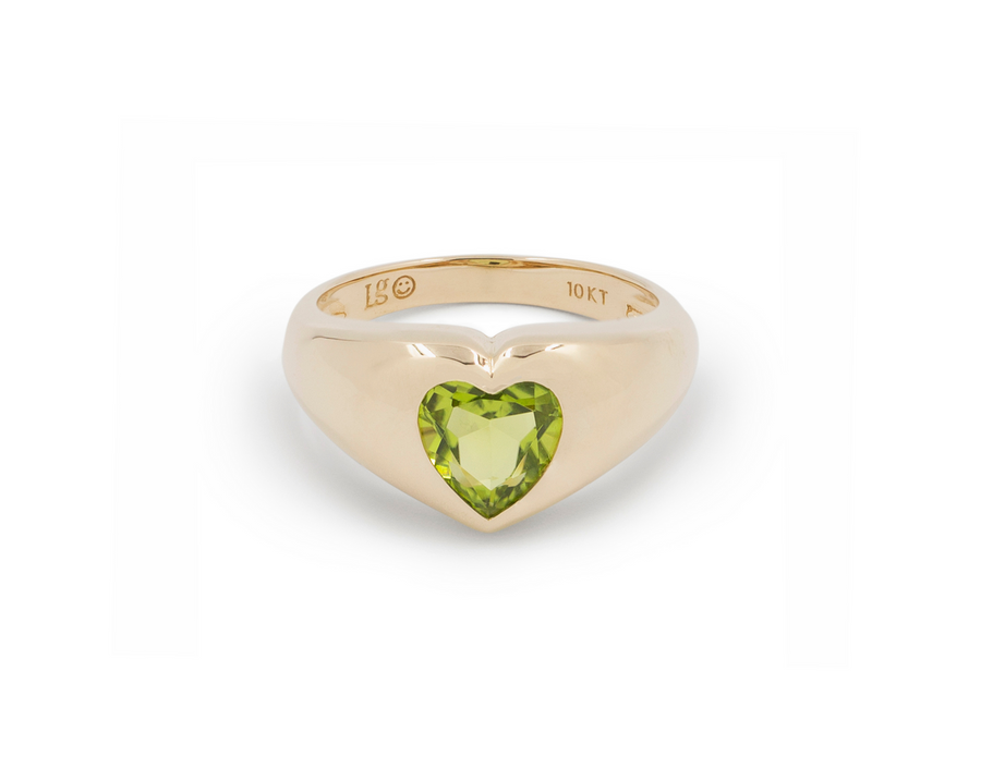 THE BEZEL HEART SIGNET RING