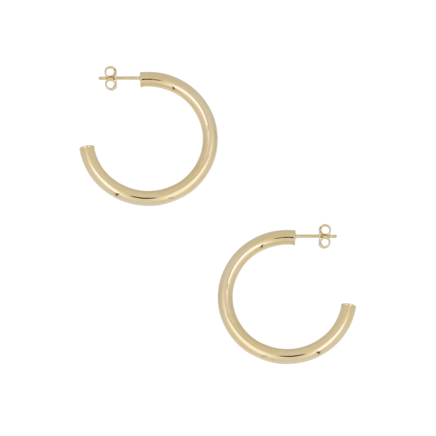 THE 14K 4MM TUBE HOOPS