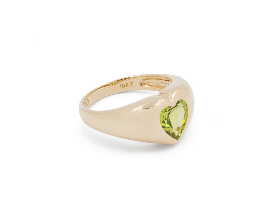 THE BEZEL HEART SIGNET RING