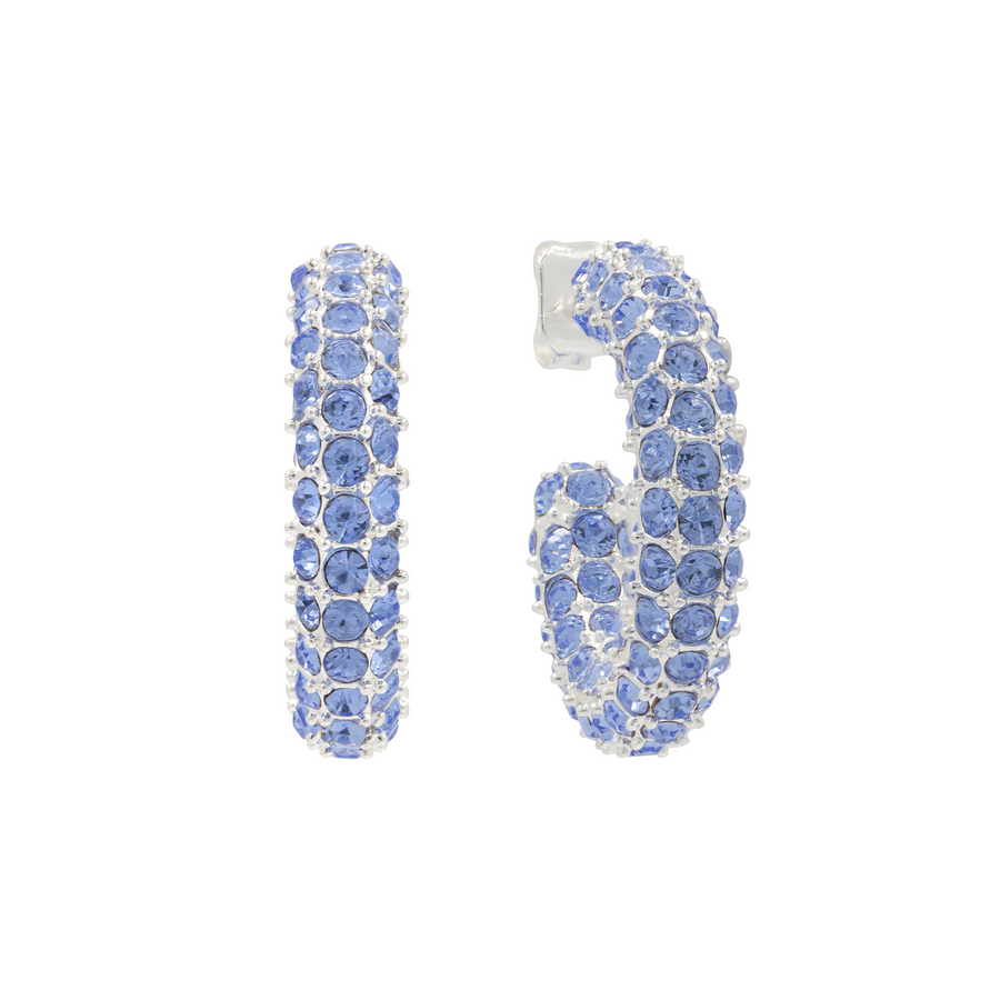 E038 'BOLD CRYSTAL HOOPS'