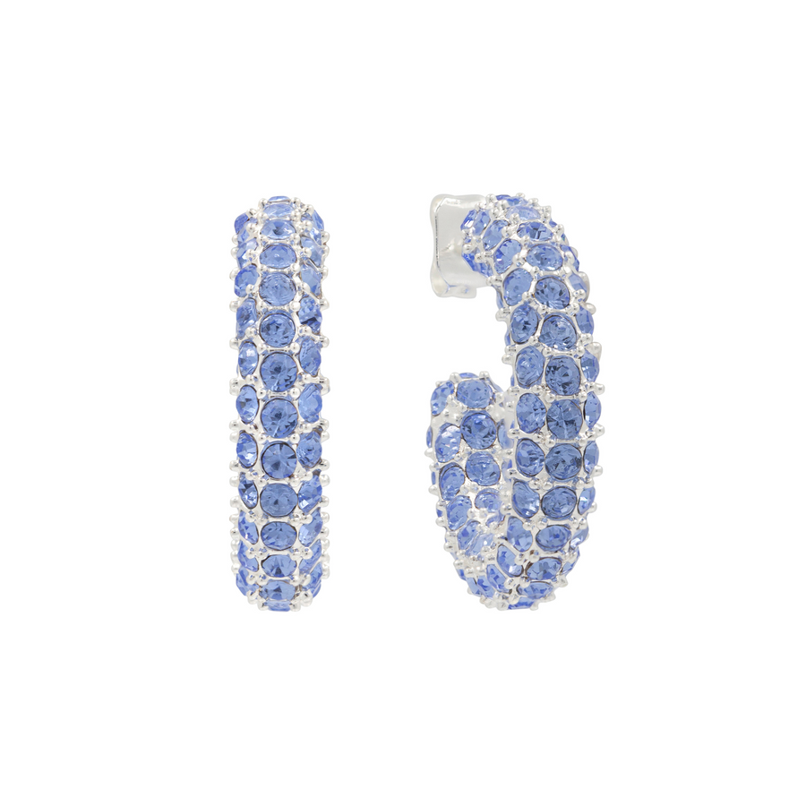 E038 'BOLD CRYSTAL HOOPS