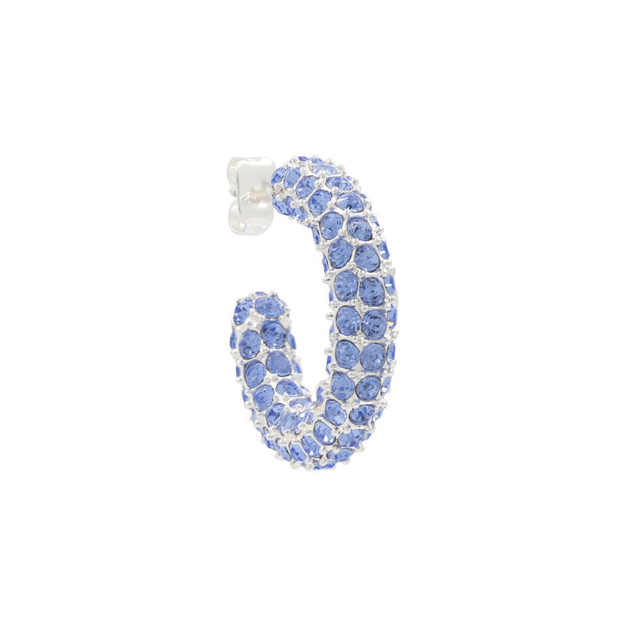 E038 'BOLD CRYSTAL HOOPS'