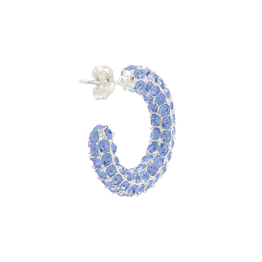E038 'BOLD CRYSTAL HOOPS'