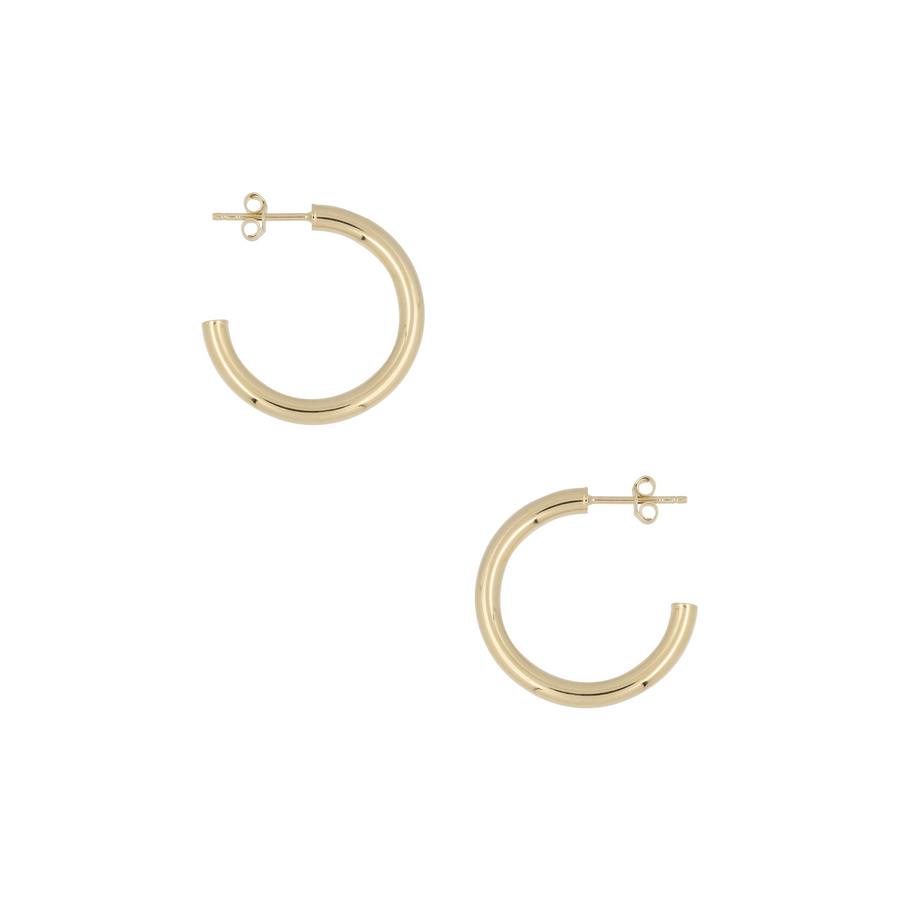 THE 14K 3MM TUBE HOOPS