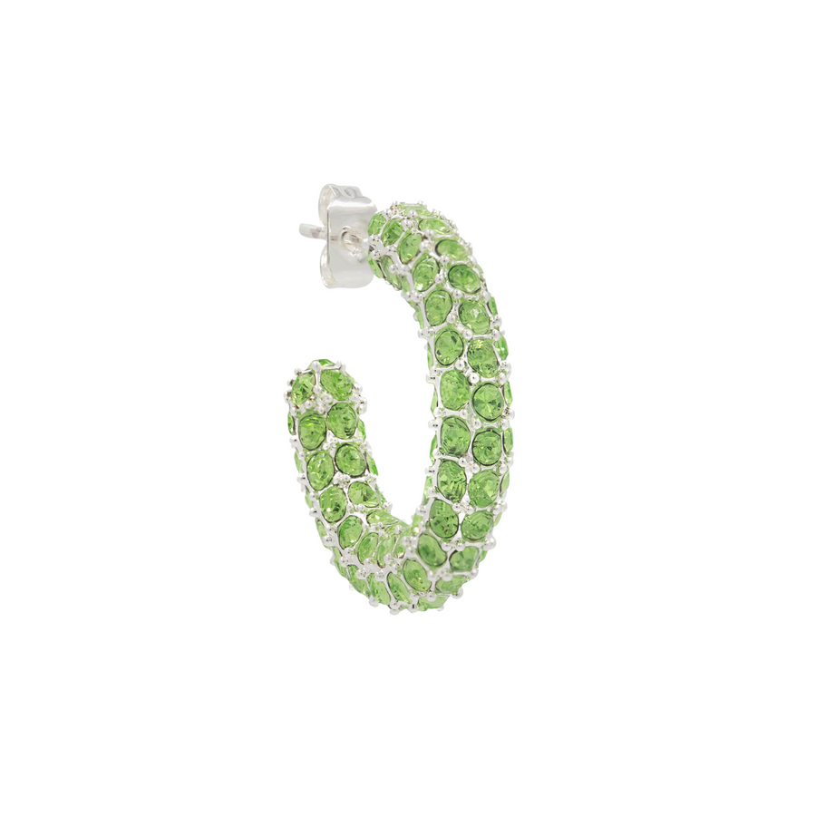 E038 'BOLD CRYSTAL HOOPS'