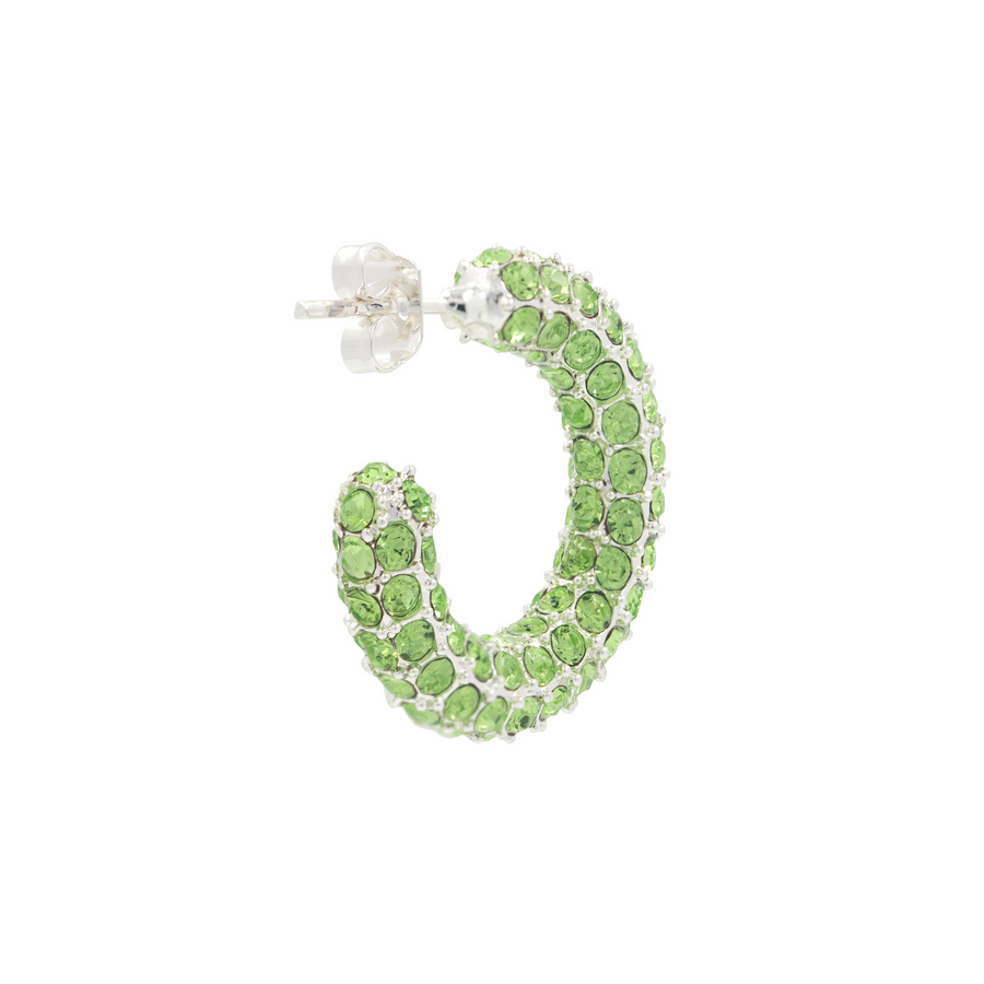 E038 'BOLD CRYSTAL HOOPS'