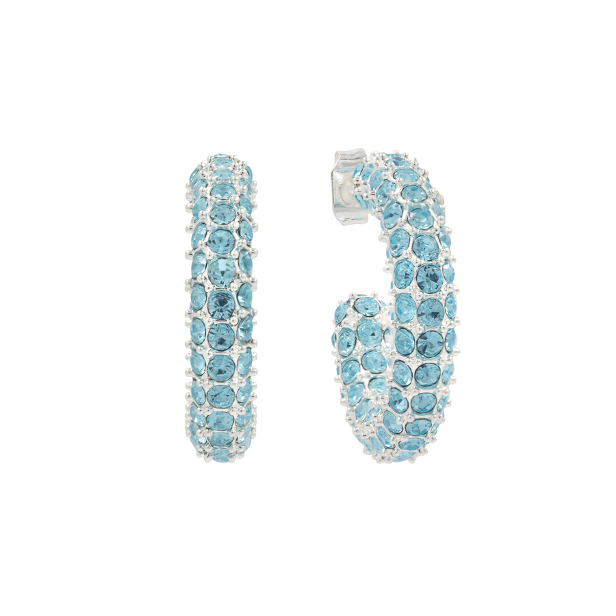 E038 'BOLD CRYSTAL HOOPS'