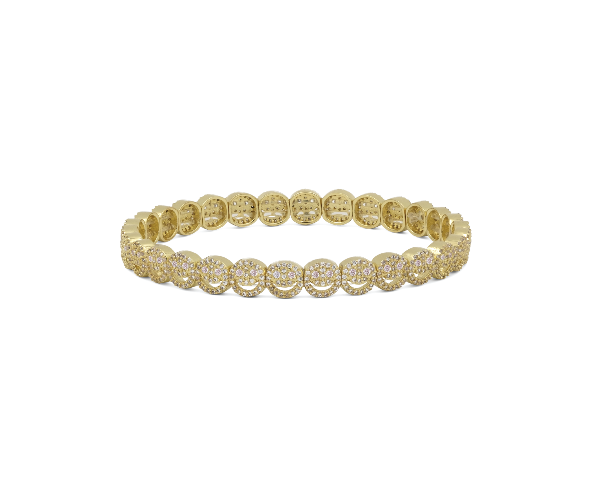 gold smiley face bracelet
