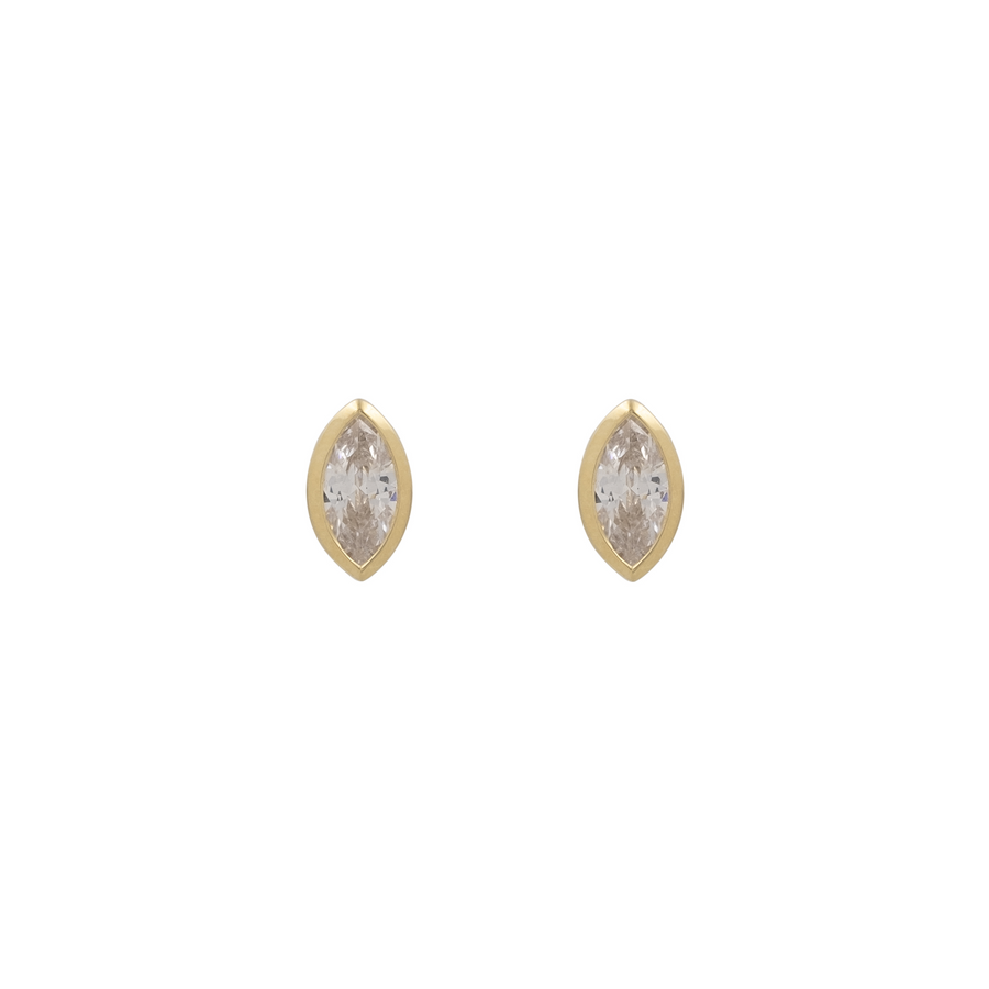 MARQUISE BEZEL STUDS