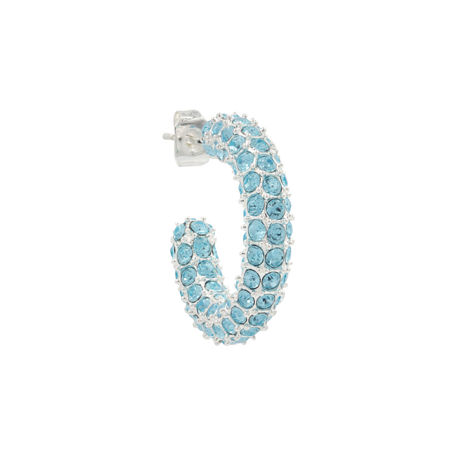 E038 'BOLD CRYSTAL HOOPS'