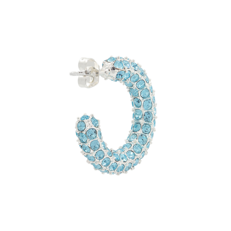 E038 'BOLD CRYSTAL HOOPS'