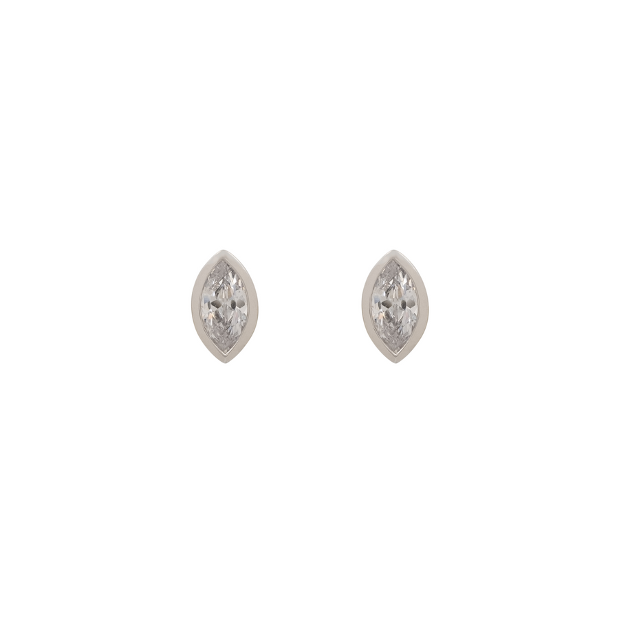 MARQUISE BEZEL STUDS