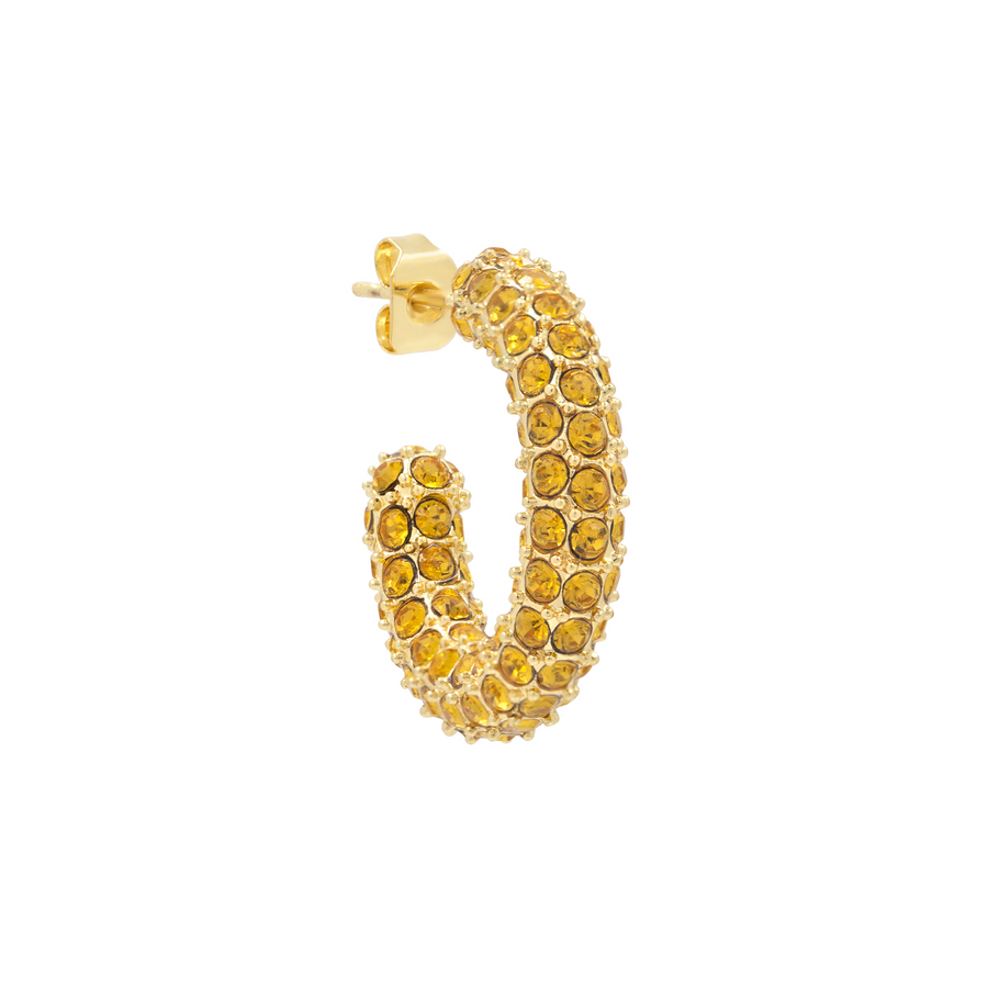 E038 'BOLD CRYSTAL HOOPS'