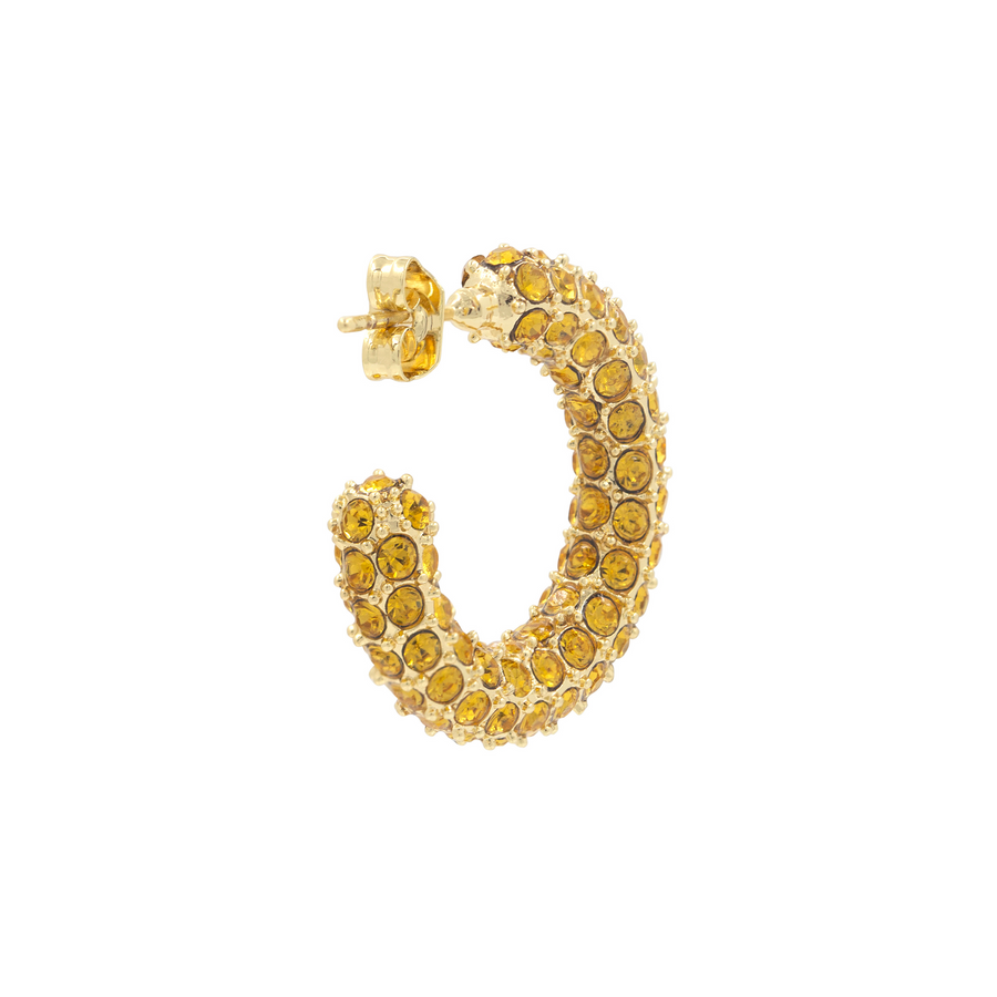E038 'BOLD CRYSTAL HOOPS'