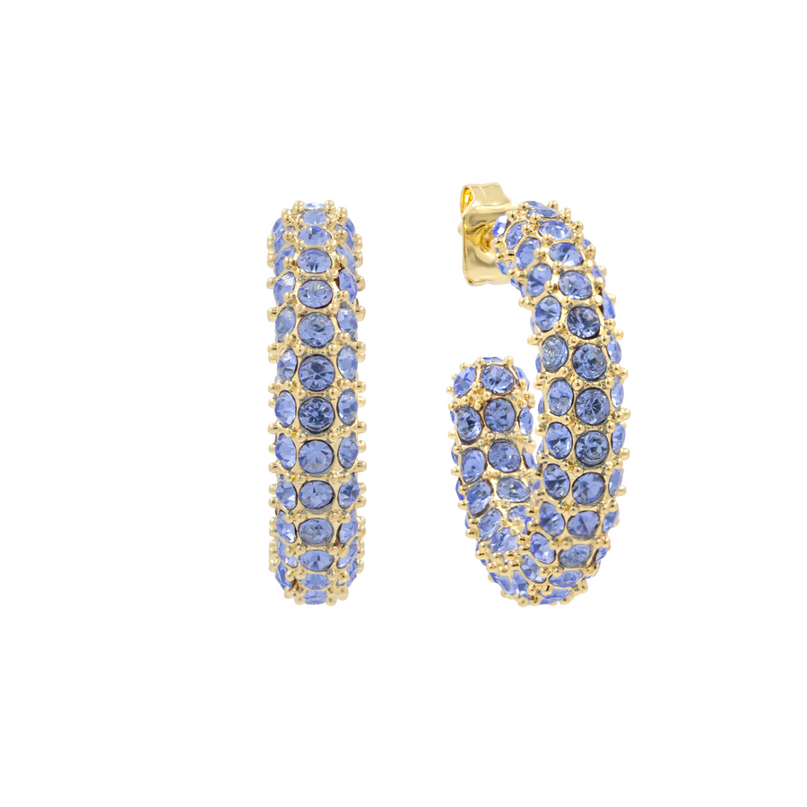 E038 'BOLD CRYSTAL HOOPS'