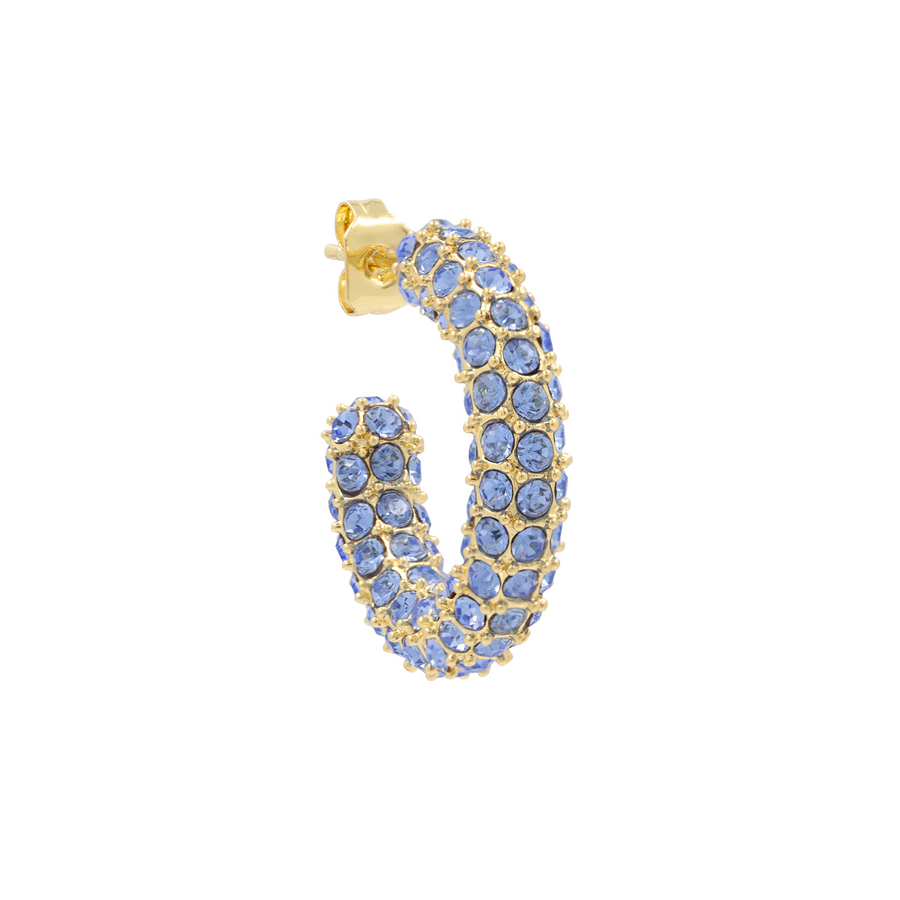 E038 'BOLD CRYSTAL HOOPS'