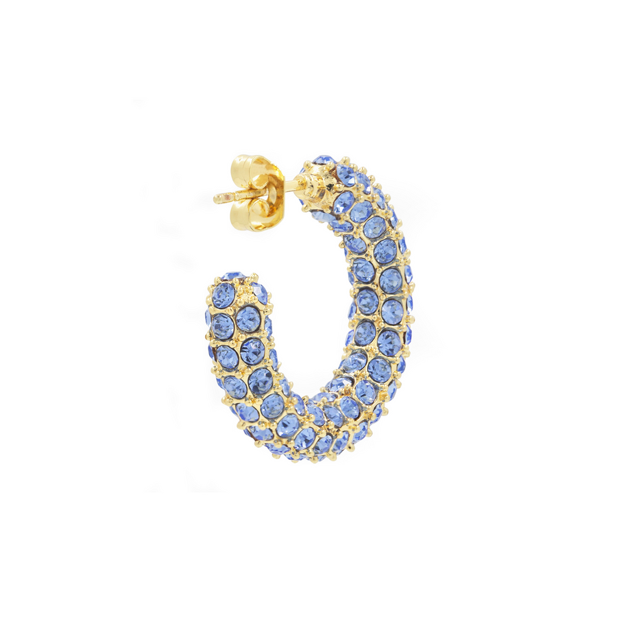 E038 'BOLD CRYSTAL HOOPS'