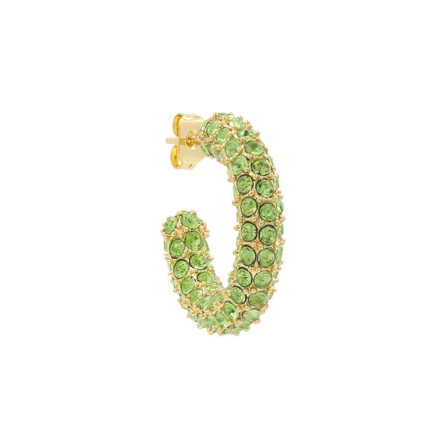 E038 'BOLD CRYSTAL HOOPS'