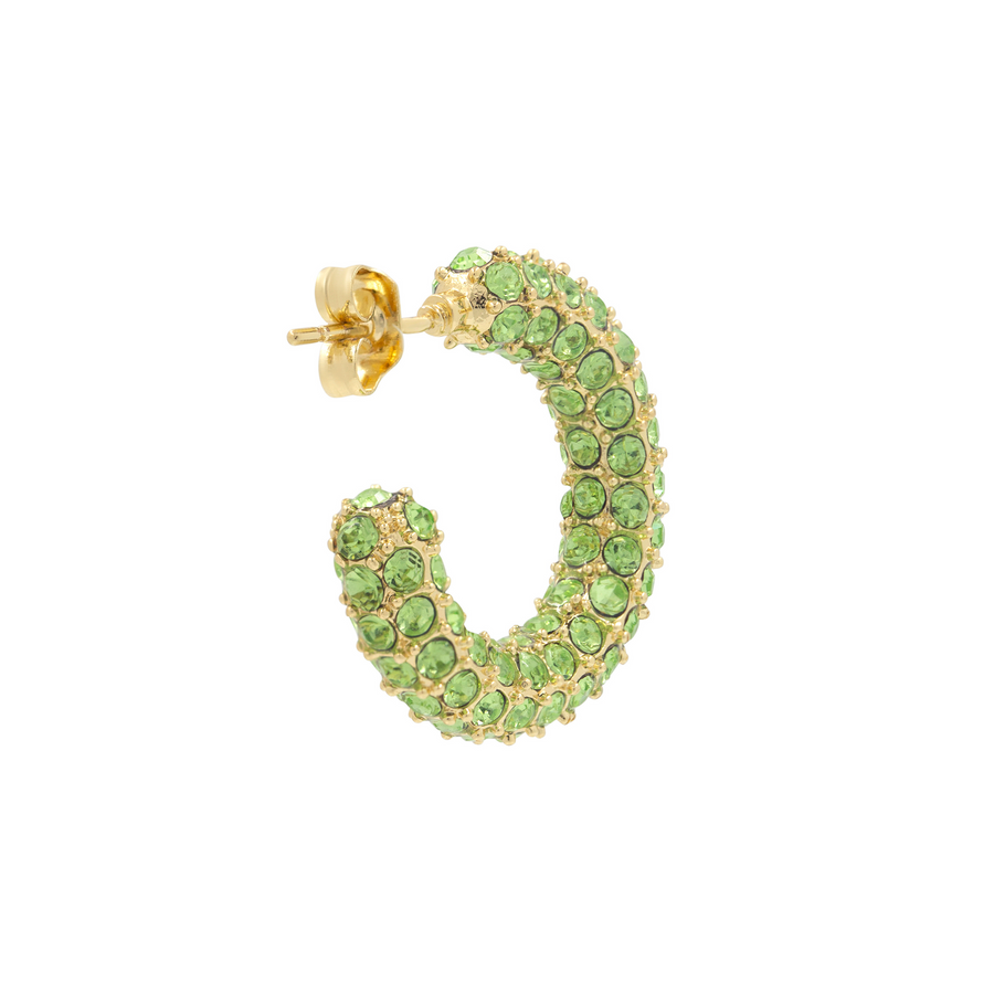 E038 'BOLD CRYSTAL HOOPS'
