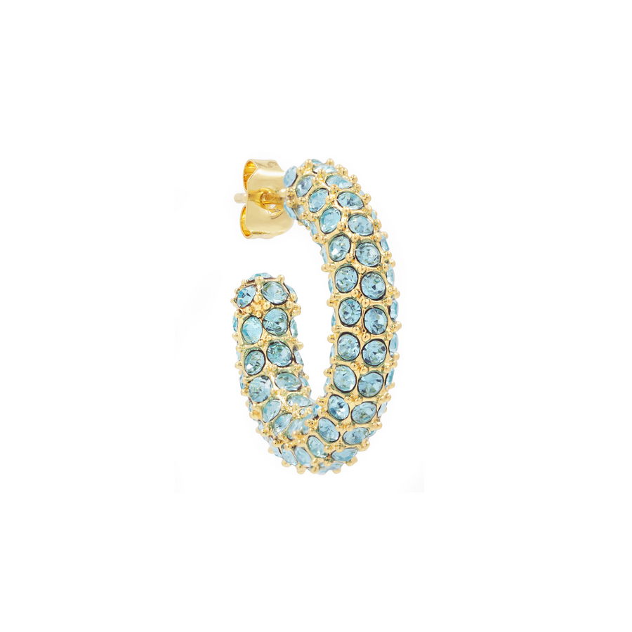 E038 'BOLD CRYSTAL HOOPS'