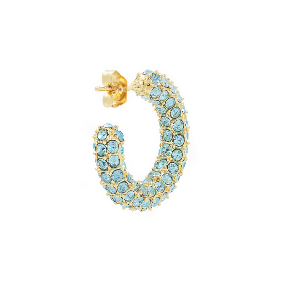 E038 'BOLD CRYSTAL HOOPS'