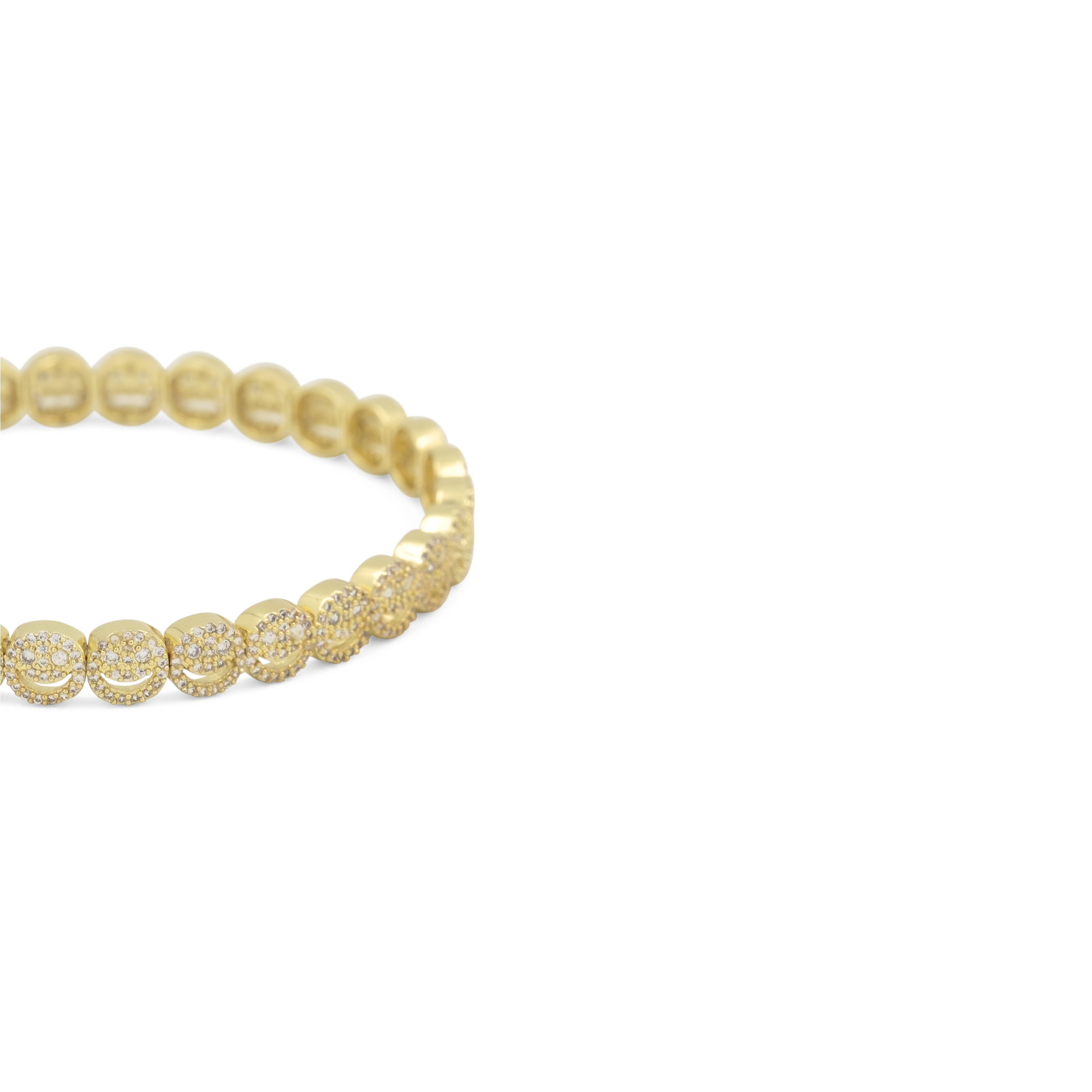 Gold smiley face bracelet for women 