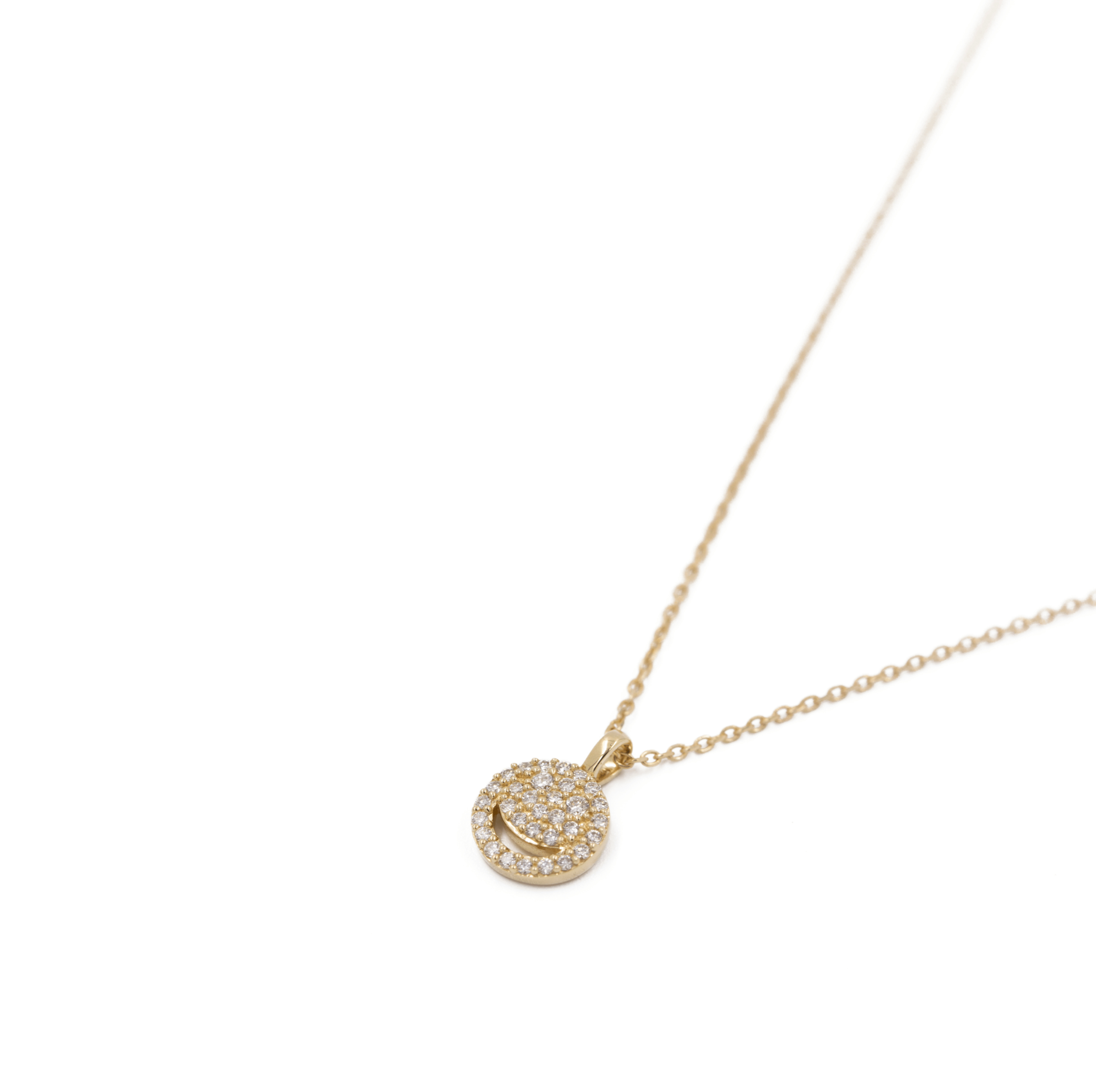 THE PAVÉ HAPPY FACE NECKLACE