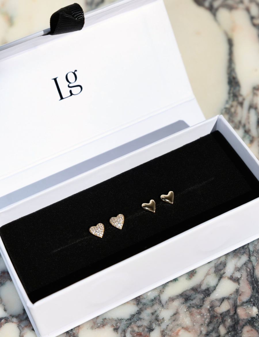 THE PUFFED HEART STUDS