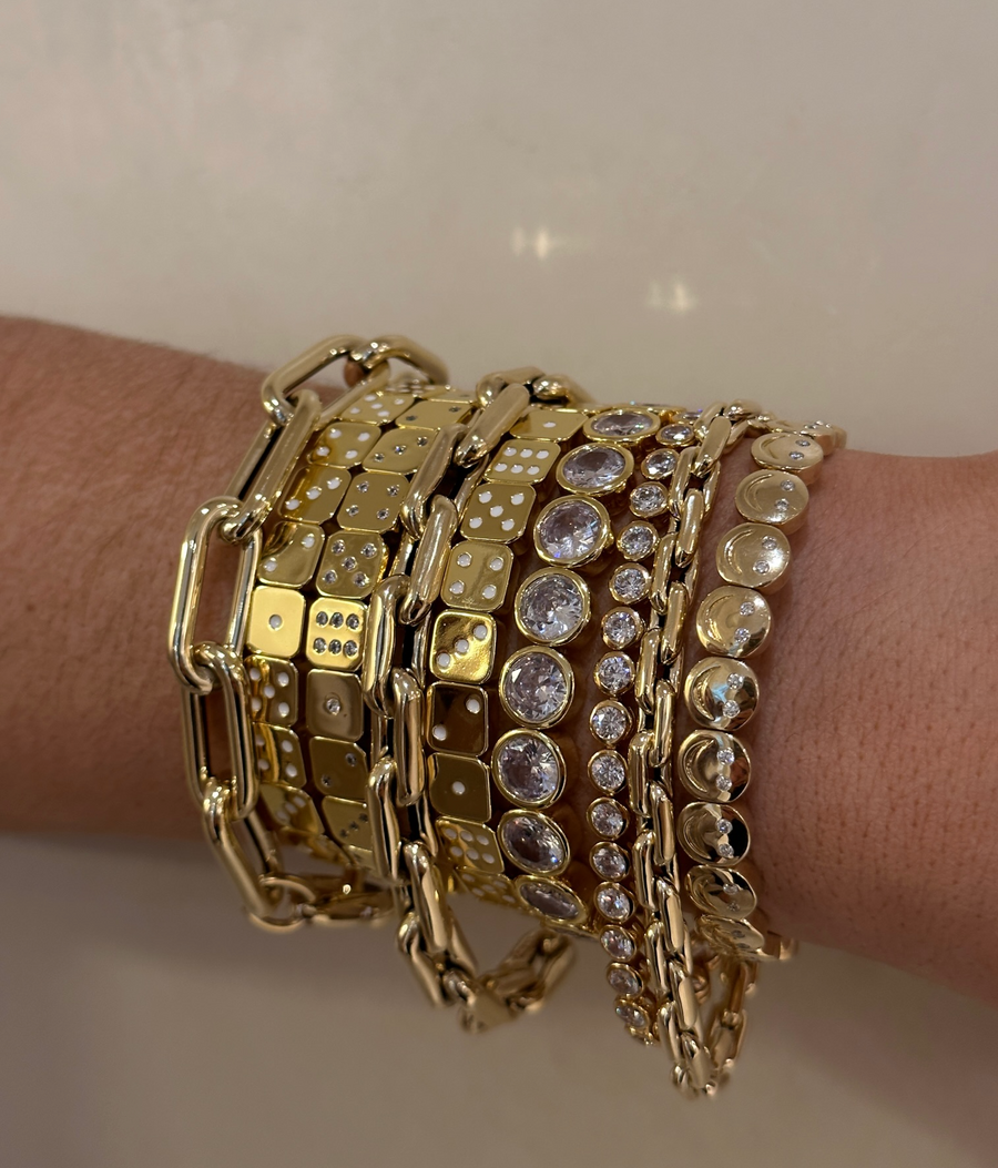 THE DICE BRACELET CZ Silver 8
