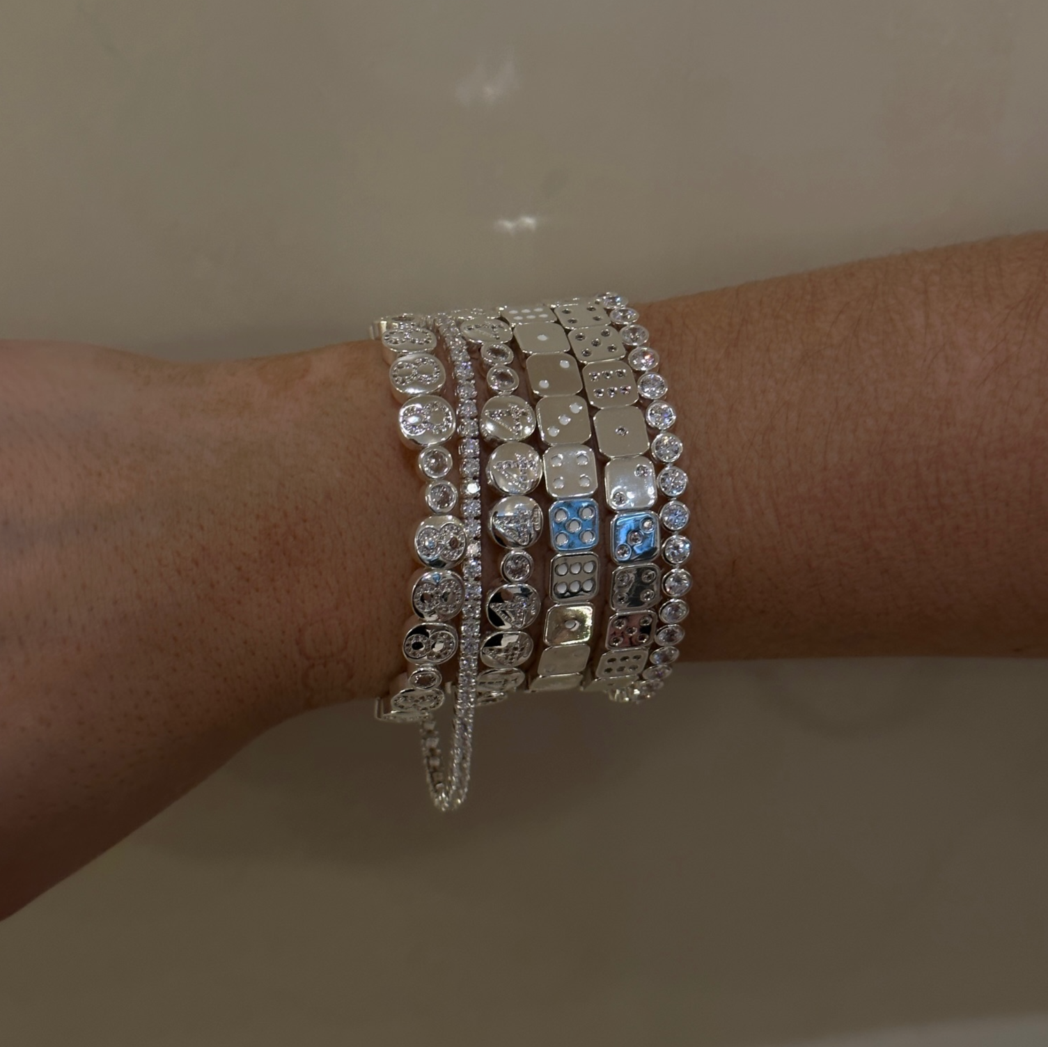 Lisa Gozlan Stack THE DICE BRACELET CZ β Lisa Gozlan