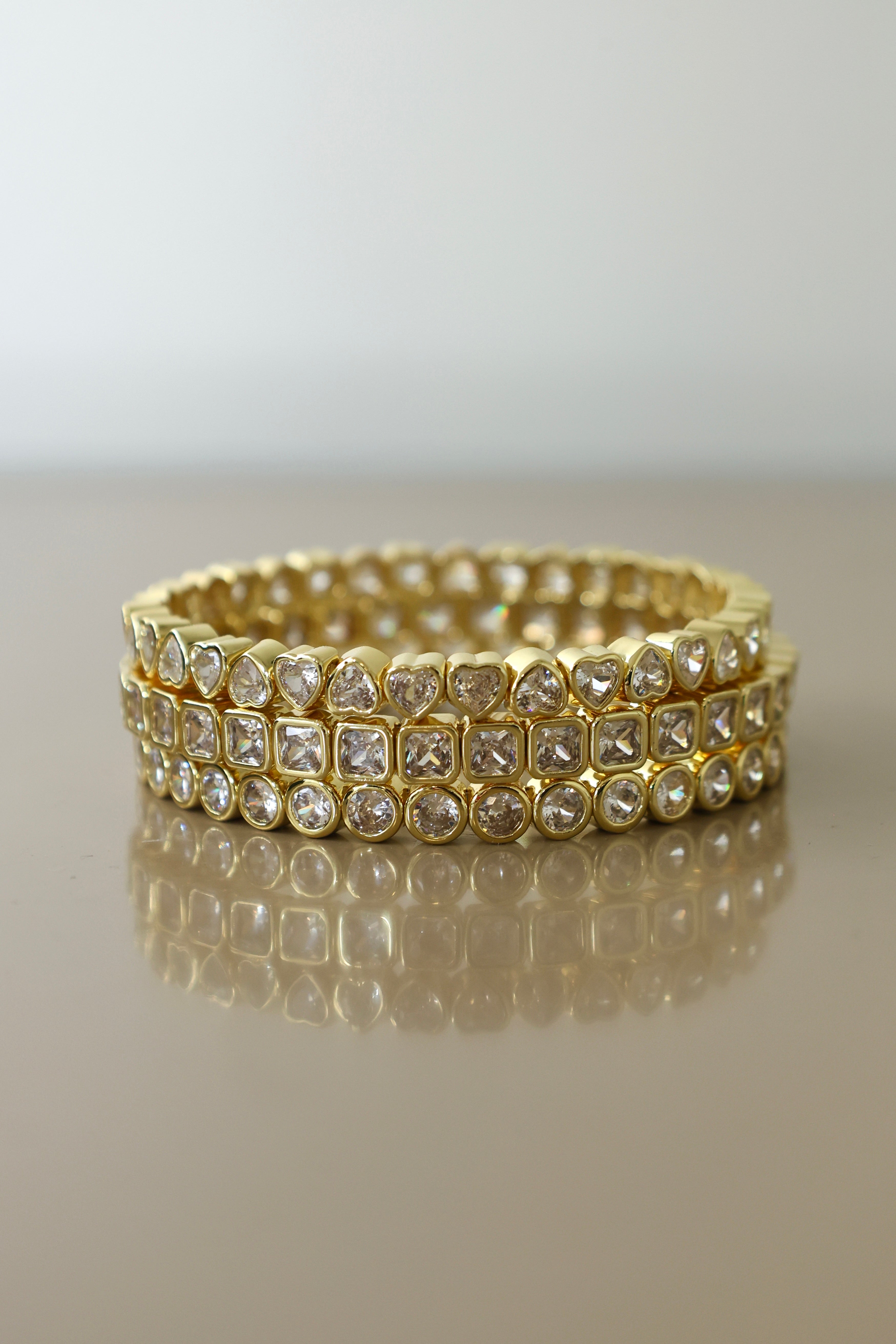 Bezel CZ Smiley Face Bracelet | Lisa Gozlan