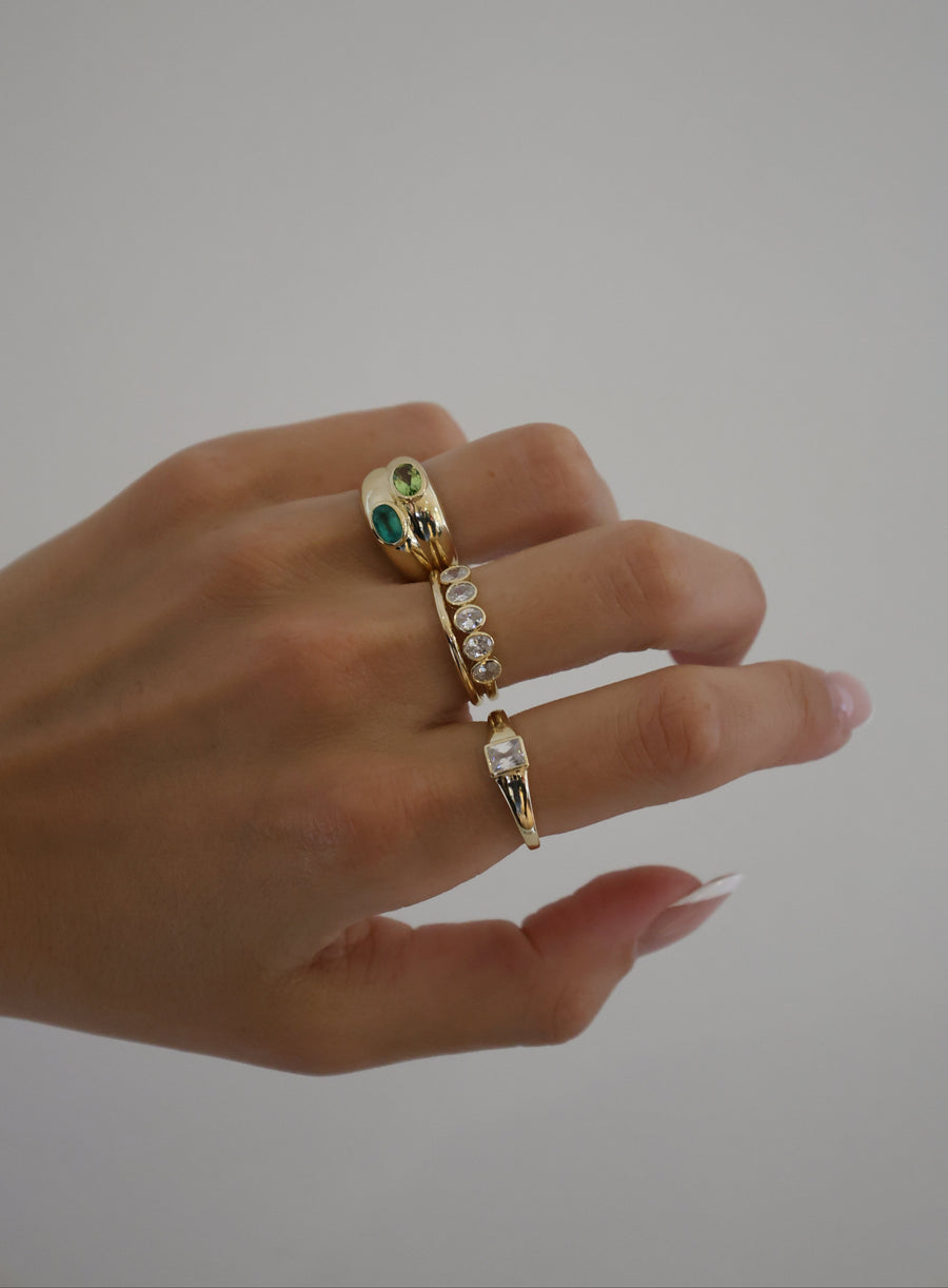 THE ROGER DOUBLE OVAL RING