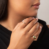 THE BEZEL HEART SIGNET RING