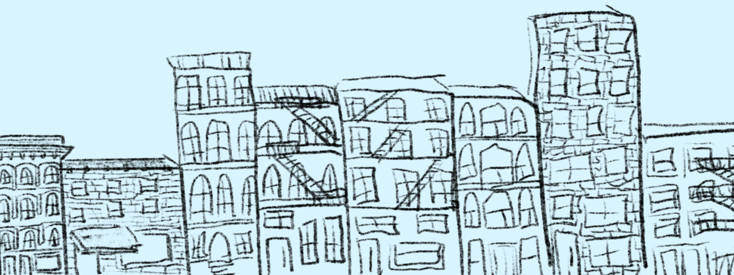 illustration of towers in nyc