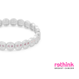 THE PAVÉ bracelet with clear pavé beads and pink stones