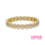 THE PAVÉ gold pavé link bracelet with round medallion settings