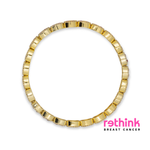 THE PAVÉ yellow gold pavé bracelet with round bezel-set stones