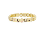 Gold bracelet for women with dallas charms on it 