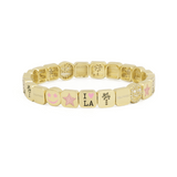 los angeles gold charm bracelet