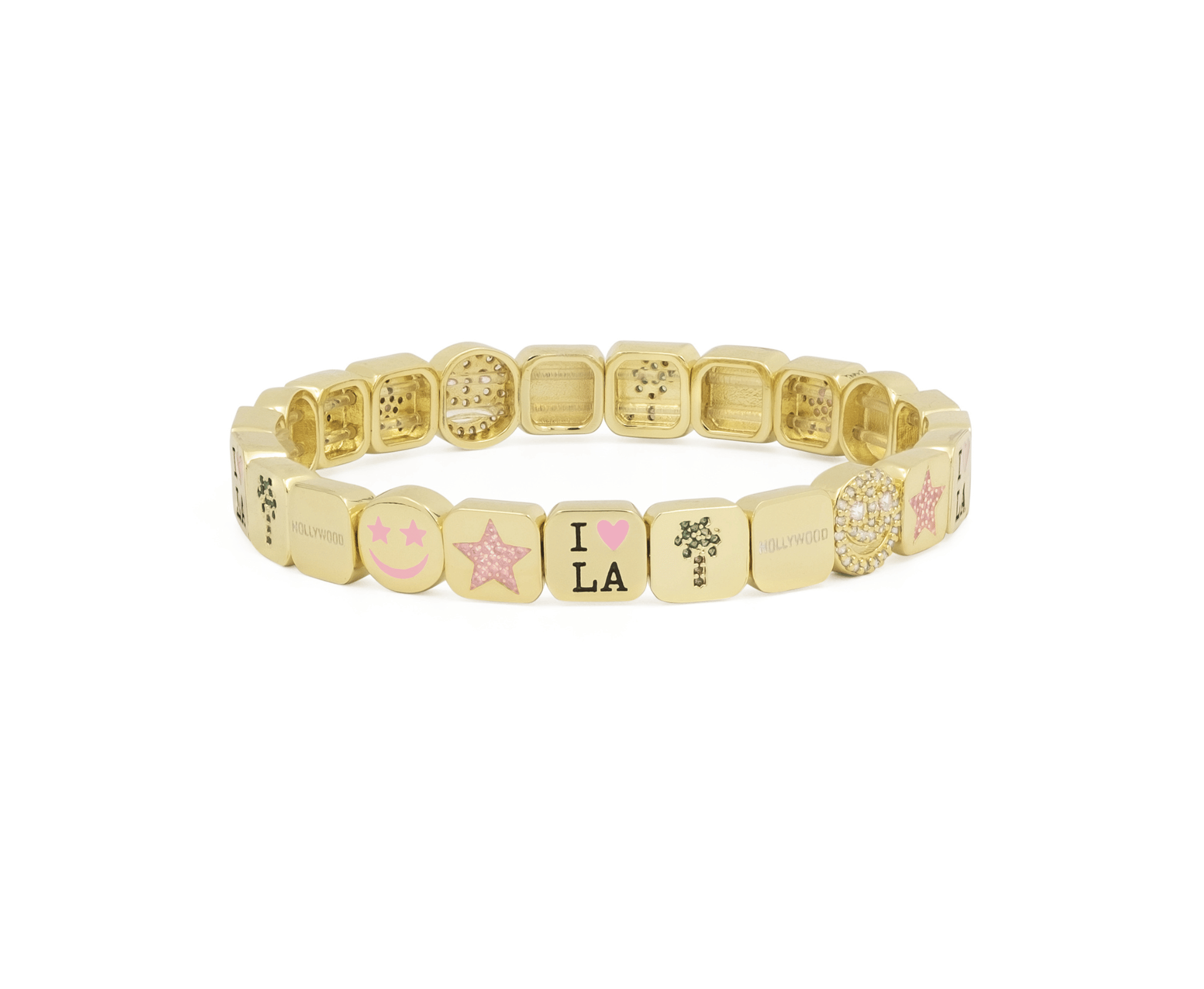 los angeles gold charm bracelet