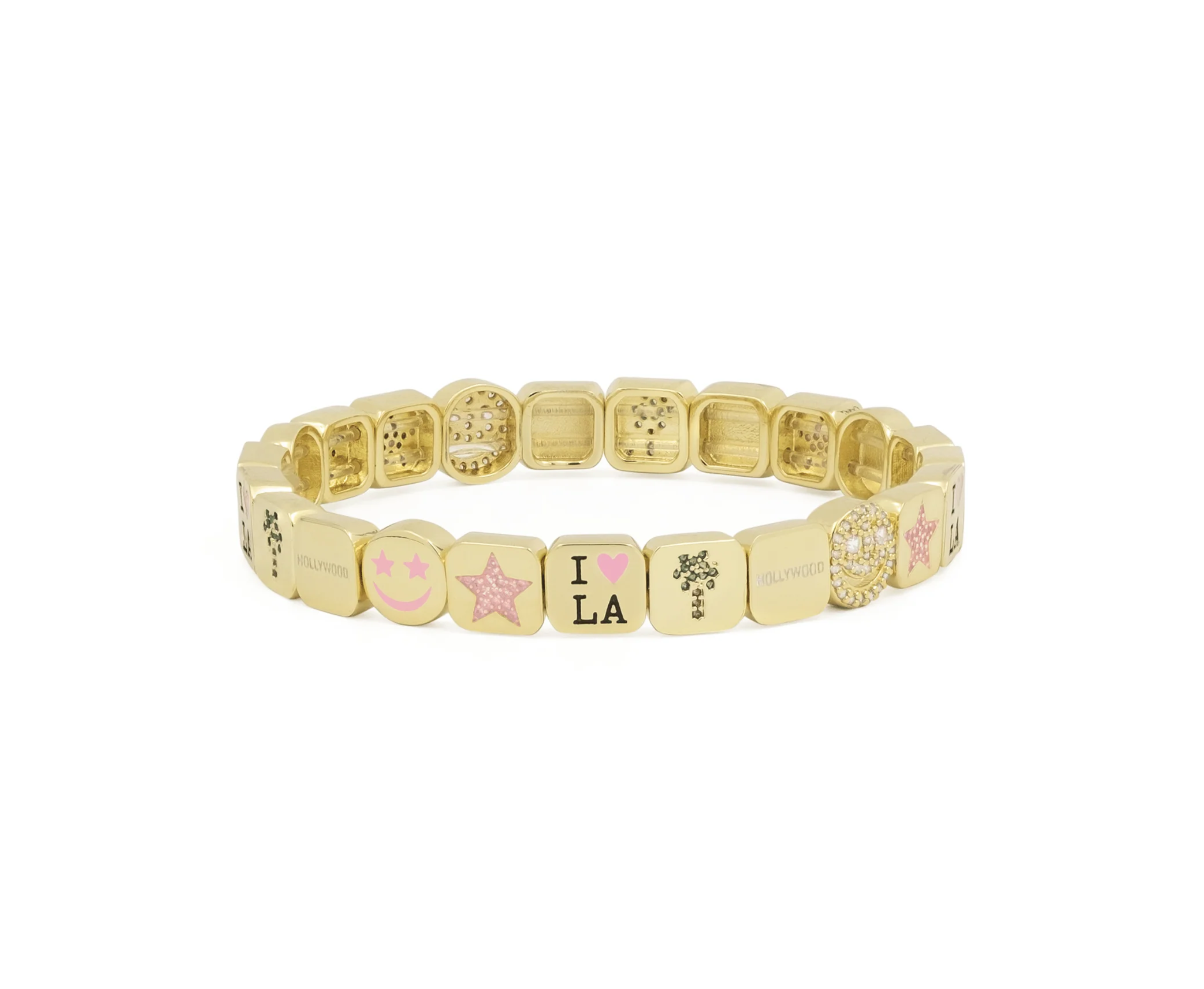los angeles gold charm bracelet