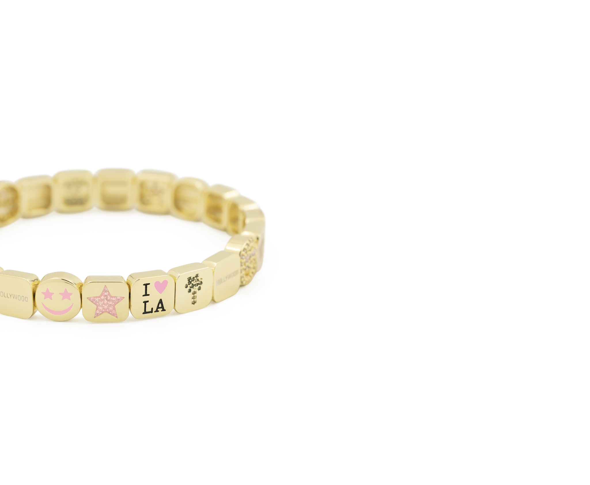 los angeles gold charm bracelet