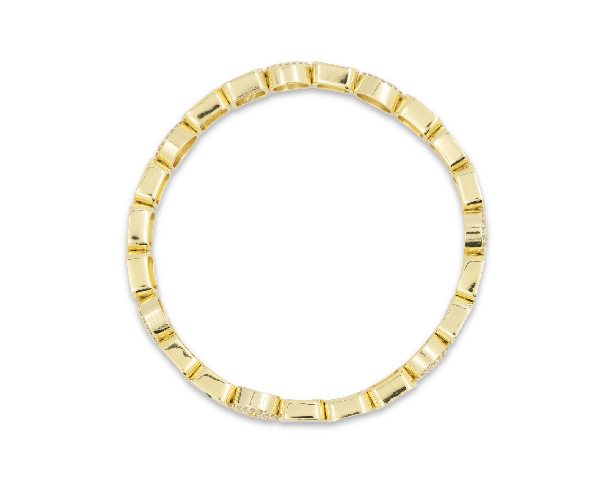 Gold ring with a unique design on a white background