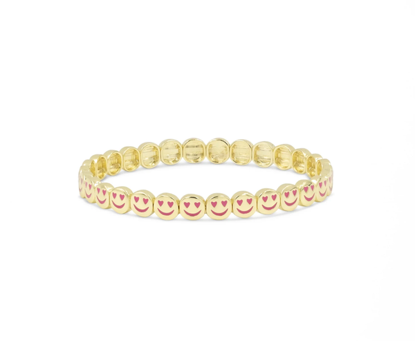 Gold Bracelet - THE MINI HEART EYES | Lisa Gozlan