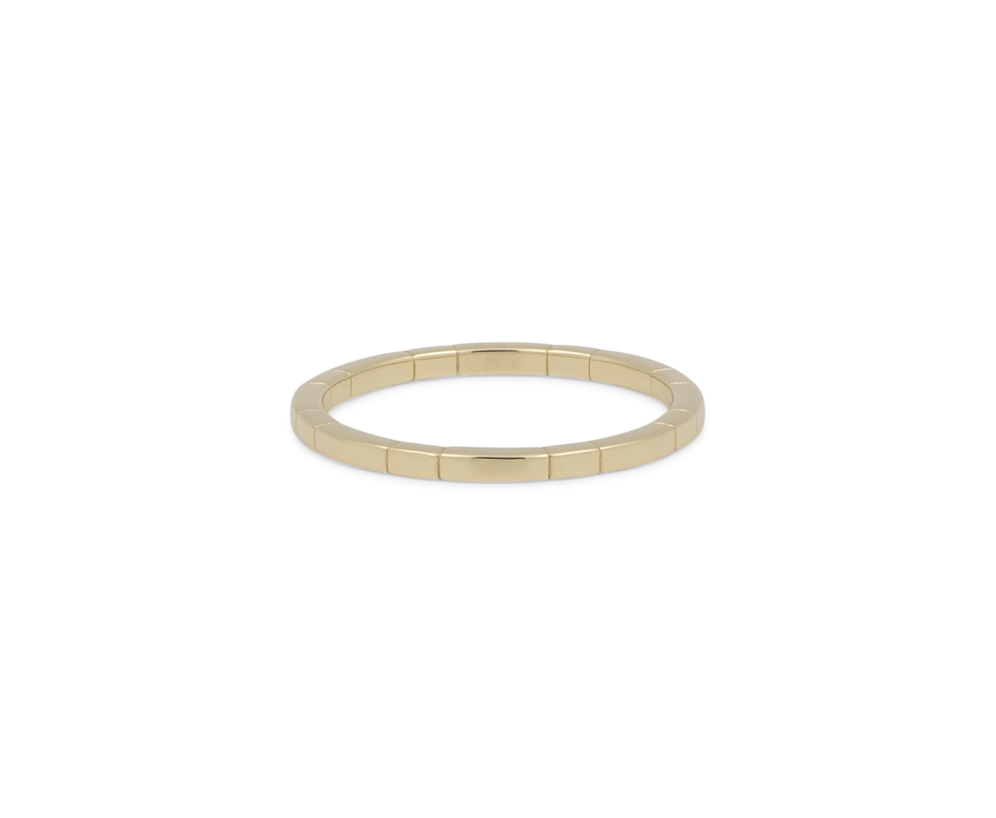Gold ring on white background