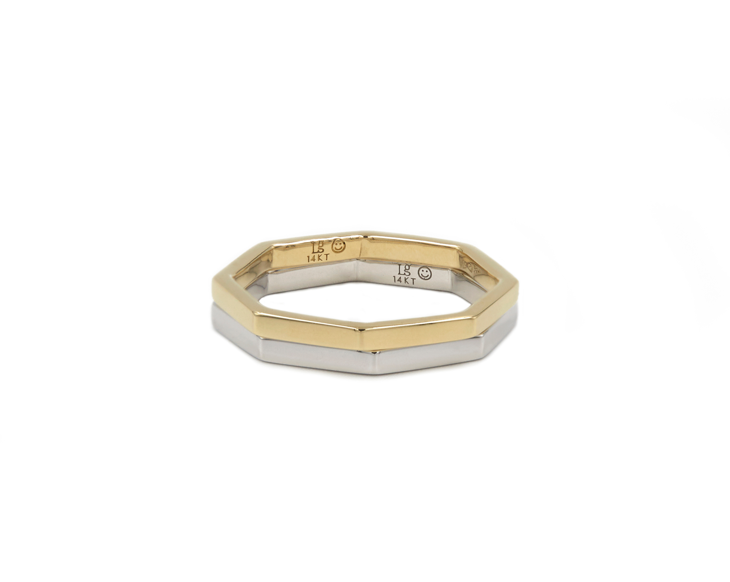 Lisa Gozlan Stack 14K Gold Symmetrical Stacker Ring | Lisa Gozlan