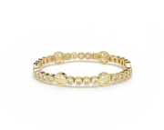 Yellow-gold tone bracelet with smiley face charms and clear rhinestone accents