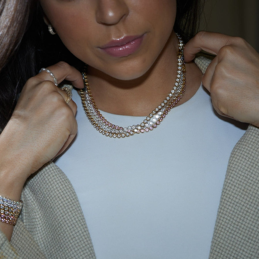 THE BEZEL TENNIS NECKLACE