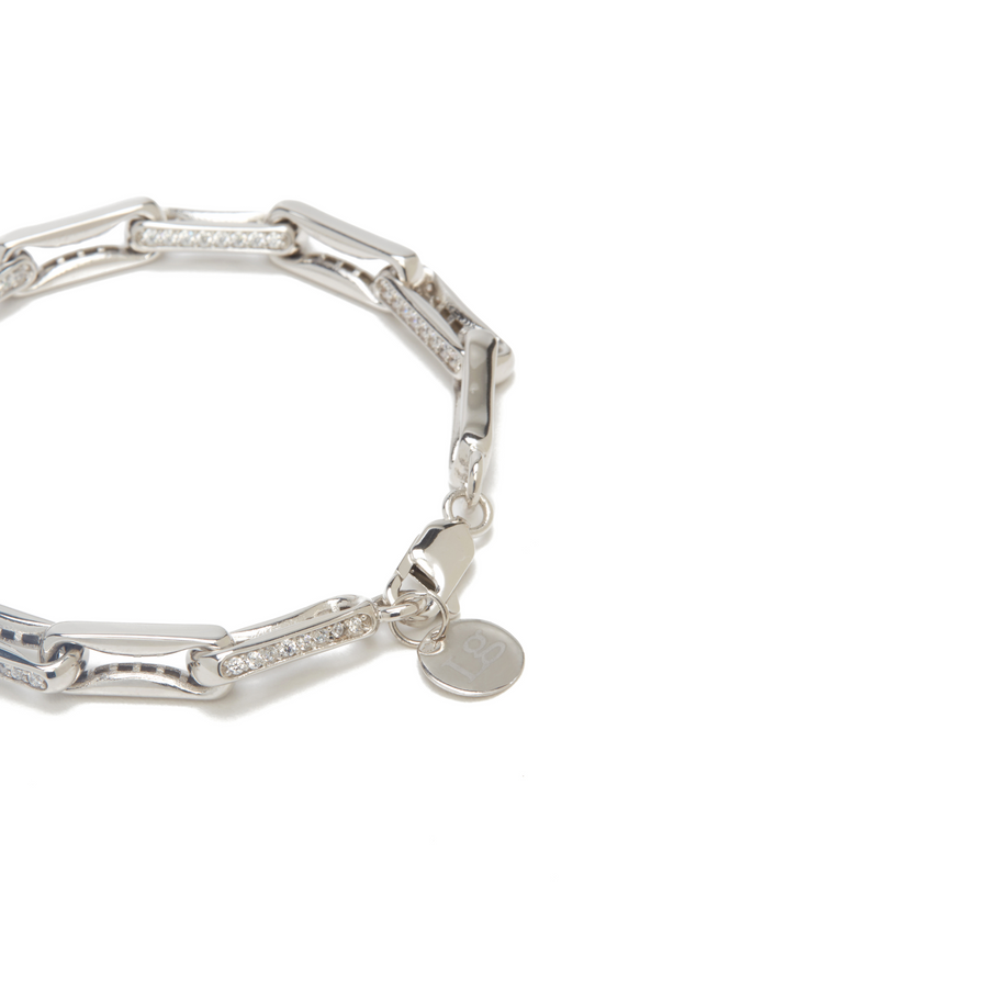 BR060 'LARGE INDENTED PAPERCLIP BRACELET'